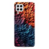 Kılıfland Samsung Galaxy A22 ile Uyumlu Boutique Baskılı Yapraklar Kılıf, Renk90