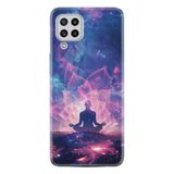 Kılıfland Samsung Galaxy A22 ile Uyumlu Kılıf, Boutique Baskılı, Meditasyon Tasarımı, Renkli