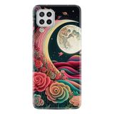 Kılıfland Samsung Galaxy A22 ile Uyumlu Kılıf, Boutique Baskılı, Platonik Ay Desenli
