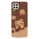 Kılıfland Samsung Galaxy A22 ile Uyumlu Kılıf, Boutique Baskılı, Resimli Bears, Kahverengi