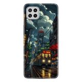 Kılıfland Samsung Galaxy A22 ile Uyumlu Kılıf, Boutique Baskılı, Tren Tasarımı, Renkli