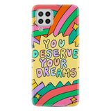 Kılıfland Samsung Galaxy A22 ile Uyumlu Kılıf, Boutique Baskılı, You Deserve Your Dreams, Renkli