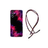 kilifland Samsung Galaxy A23 ile Uyumlu Kılıf Rasta Ipli Boyun Askılı Desenli Silikon Boyalar 1663