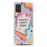 Kılıfland Samsung Galaxy A31 ile Uyumlu Boutique Baskılı Kılıf, Manifest Tasarım, Renkli