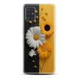Kılıfland Samsung Galaxy A31 ile Uyumlu Kılıf, Boutique Baskılı, Sarı Beyaz Çiçek Desenli