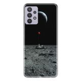 Kılıfland Samsung Galaxy A32 ile Uyumlu Silikon Kılıf, Desen Exclusive Astronot Red Balon, Siyah
