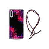 kilifland Samsung Galaxy A50 ile Uyumlu Kılıf Rasta Ipli Boyun Askılı Desenli Silikon Boyalar 1663