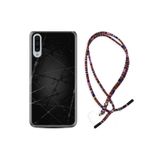 kilifland Samsung Galaxy A50 ile Uyumlu Kılıf Rasta Ipli Boyun Askılı Desenli Silikon Dikenli Tel 1779