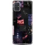 Kılıfland Samsung Galaxy A51 ile Uyumlu Kılıf, Boutique Baskılı, Ay Pattern, Renk30