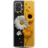 Kılıfland Samsung Galaxy A51 ile Uyumlu Kılıf, Boutique Baskılı, Sarı Beyaz Çiçek Desenli
