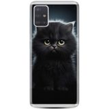 Kılıfland Samsung Galaxy A51 ile Uyumlu Kılıf, Boutique Baskılı Tombul Kedi, Renk3