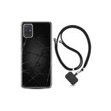 kilifland Samsung Galaxy A51 ile Uyumlu Kılıf Desenli Silikon Ipli Boyun Askılı Dikenli Tel 1779