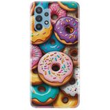 Kılıfland Samsung Galaxy A52 ile Uyumlu Boutique Baskılı Donut Desenli Kılıf, Renkli