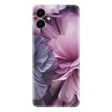 Kılıfland Samsung Galaxy A52 ile Uyumlu Kılıf, Boutique Baskılı Çiçek Desen, Mor