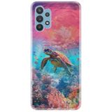 Kılıfland Samsung Galaxy A52 ile Uyumlu Kılıf, Boutique Baskılı, Kaplumbağa Desenli, Renk65