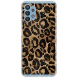 Kılıfland Samsung Galaxy A52 ile Uyumlu Kılıf, Boutique Baskılı Leopar Desen, Sarı-Siyah