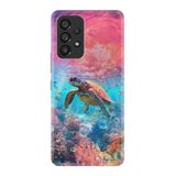 Kılıfland Samsung Galaxy A53 ile Uyumlu Boutique Baskılı Kaplumbağa Kılıf, Renk65