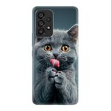 Kılıfland Samsung Galaxy A53 ile Uyumlu Boutique Baskılı Komik Kedi Kılıf