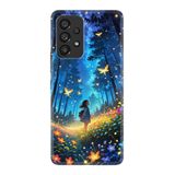 Kılıfland Samsung Galaxy A53 ile Uyumlu Kılıf, Boutique Baskılı, Anime Butterfly, Mavi