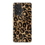 Kılıfland Samsung Galaxy A53 ile Uyumlu Kılıf, Boutique Baskılı Leopar Desen, Siyah-Altın