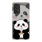 Kılıfland Samsung Galaxy A53 ile Uyumlu Kılıf, Boutique Baskılı, Milkshake Panda Desenli
