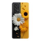 Kılıfland Samsung Galaxy A53 ile Uyumlu Kılıf, Boutique Baskılı, Sarı Beyaz Çiçek Desenli