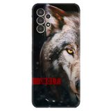 Kılıfland Samsung Galaxy A54 ile Uyumlu Silikon Kılıf, Desen Özel Seri Wolf Eyes, Siyah