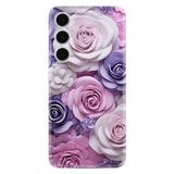 Kılıfland Samsung Galaxy A56 ile Uyumlu Kılıf, Boutique Baskılı, Mor Güller Desenli