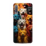 Kılıfland Samsung Galaxy A7 2018 ile Uyumlu Kılıf, Baskılı Resimli Köpekçikler, Renkli