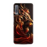 Kılıfland Samsung Galaxy A7 2018 ile Uyumlu Kılıf, Boutique Baskılı, Arslan Desen, Siyah