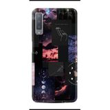 Kılıfland Samsung Galaxy A7 2018 ile Uyumlu Kılıf, Boutique Baskılı, Ay Pattern, Renk30