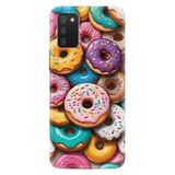 Kılıfland Samsung Galaxy A7 2018 ile Uyumlu Kılıf, Boutique Baskılı, Donut Desenli, Renkli