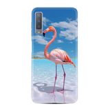Kılıfland Samsung Galaxy A7 2018 ile Uyumlu Kılıf, Boutique Baskılı, Flamingo Desenli