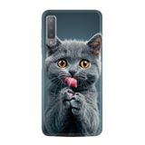 Kılıfland Samsung Galaxy A7 2018 ile Uyumlu Kılıf, Boutique Baskılı, Komik Kedi Desenli
