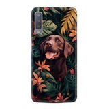 Kılıfland Samsung Galaxy A7 2018 ile Uyumlu Kılıf, Boutique Baskılı, Köpekçik Desenli