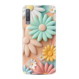 Kılıfland Samsung Galaxy A7 2018 ile Uyumlu Kılıf, Boutique Baskılı, Rengarenk Çiçek Desen
