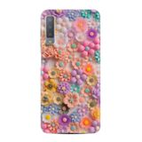 Kılıfland Samsung Galaxy A7 2018 ile Uyumlu Kılıf, Boutique Baskılı, Rengarenk Papatyalar