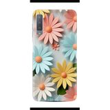 Kılıfland Samsung Galaxy A7 2018 ile Uyumlu Kılıf, Boutique Baskılı, Renkli Çiçekler Desen