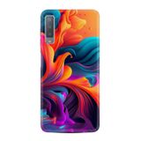 Kılıfland Samsung Galaxy A7 2018 ile Uyumlu Kılıf, Boutique Baskılı, Renkli