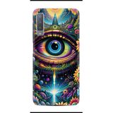 Kılıfland Samsung Galaxy A7 2018 ile Uyumlu Kılıf, Boutique Baskılı Resimli Göz Deseni, Renkli
