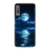 kilifland Samsung Galaxy A7 2018 ile Uyumlu Kılıf Resimli Desenli Baskılı Silikon ile Uyumlu Kılıf Night Moon 1133