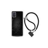 kilifland Samsung Galaxy A71 ile Uyumlu Kılıf Silikon Desen Boyun Askılı Dikenli Tel 1779