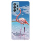 Kılıfland Samsung Galaxy A72 ile Uyumlu Kılıf, Boutique Baskılı, Flamingo Desenli