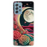 Kılıfland Samsung Galaxy A72 ile Uyumlu Kılıf, Boutique Baskılı, Platonik Ay Desenli