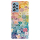 Kılıfland Samsung Galaxy A72 ile Uyumlu Kılıf, Boutique Baskılı, Şahane Çiçekler Desen, Renkli