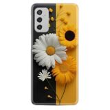 Kılıfland Samsung Galaxy A72 ile Uyumlu Kılıf, Boutique Baskılı, Sarı Beyaz Çiçek Desenli