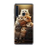 Kılıfland Samsung Galaxy A9 2018 ile Uyumlu Kılıf, Baskılı Resimli Kedicikler, Renk27