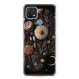Kılıfland Samsung Galaxy A9 2018 ile Uyumlu Kılıf, Boutique Baskılı, Kahve Çiçek Desen