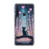Kılıfland Samsung Galaxy A9 2018 ile Uyumlu Kılıf, Boutique Baskılı, Love Cats Tree Desenli, Şeffaf