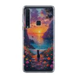 Kılıfland Samsung Galaxy A9 2018 ile Uyumlu Kılıf, Boutique Baskılı, Manzara Kedi Desenli